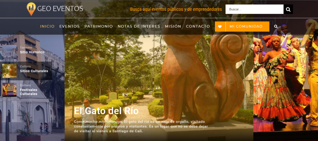 GEOEVENTOS el portal web para conocer los eventos culturales en Cali