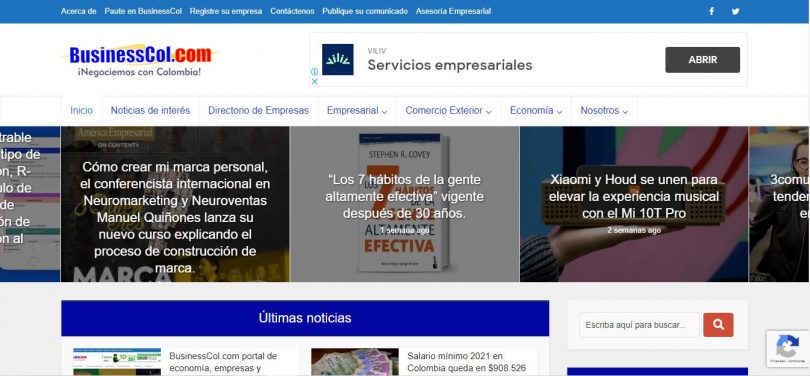 BusinessCol.com consolida su alianza con la red de medios de AndeanWire en Colombia