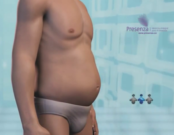 Adiós grasa abdominal en los hombres. Presenza lo hace posible por medio de la hidrolipoclasia ultrasónica.