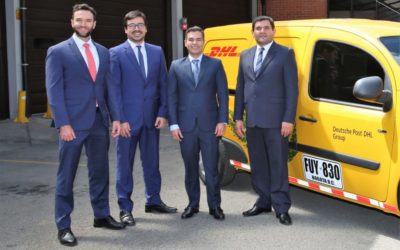 DHL Express presentó cinco nuevos vehículos 100% eléctricos para su flota en Colombia